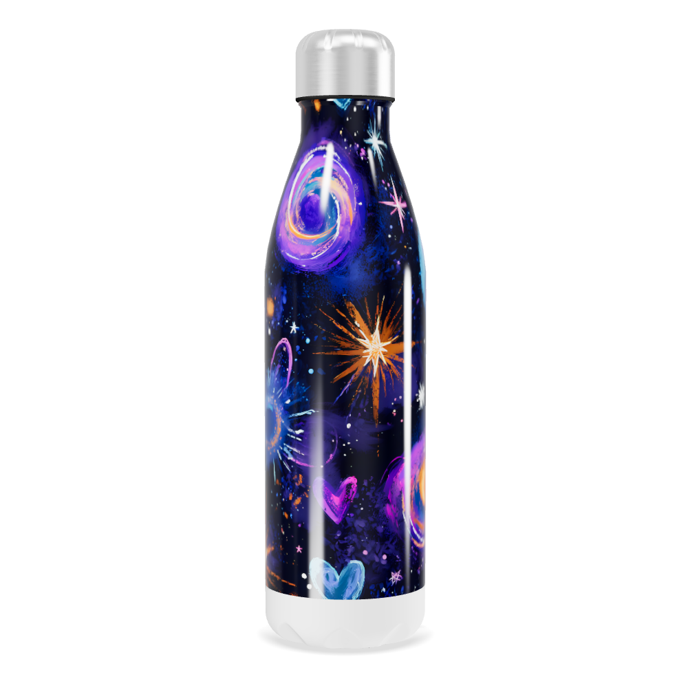 Garrafa Inox - Corações Coloridos