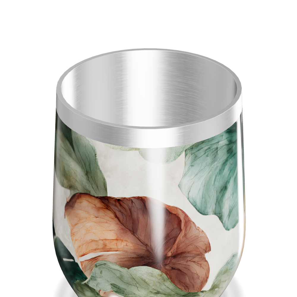 Copo Térmico Slim - Floral Colorido Inox