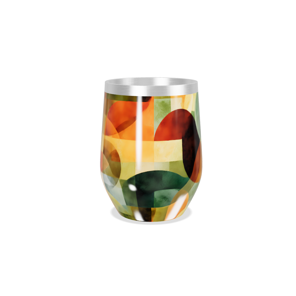 Copo Térmico Slim - Com Estampa Geométrica Colorida