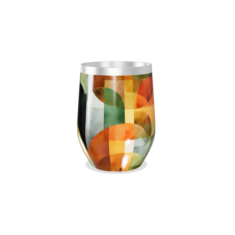 Copo Térmico Slim - Com Estampa Geométrica Colorida