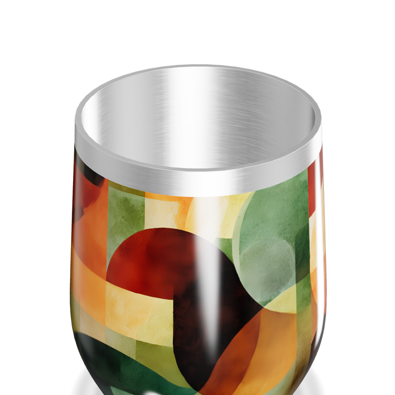Copo Térmico Slim - Com Estampa Geométrica Colorida