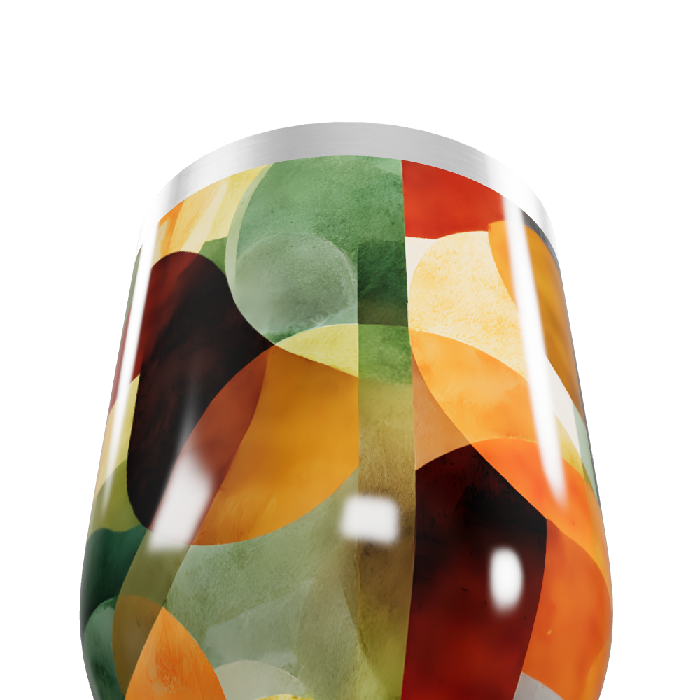 Copo Térmico Slim - Com Estampa Geométrica Colorida