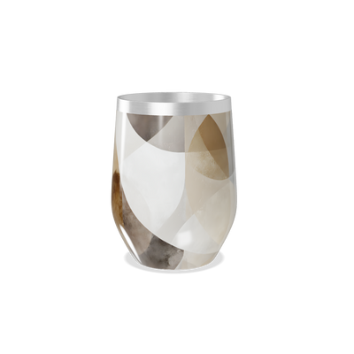 Copo Térmico Slim - Geométrico Bege Aço Inox