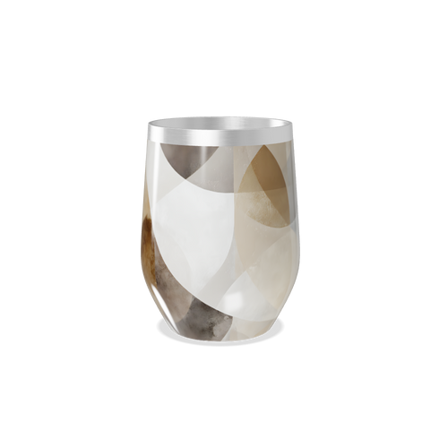 Copo Térmico Slim - Geométrico Bege Aço Inox