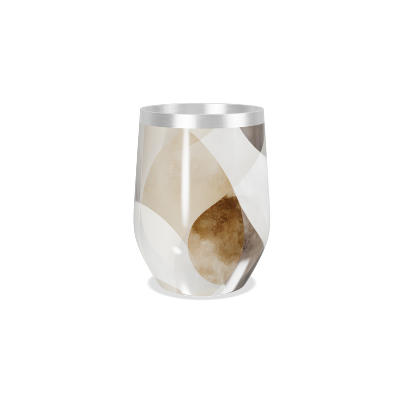 Copo Térmico Slim - Geométrico Bege Aço Inox