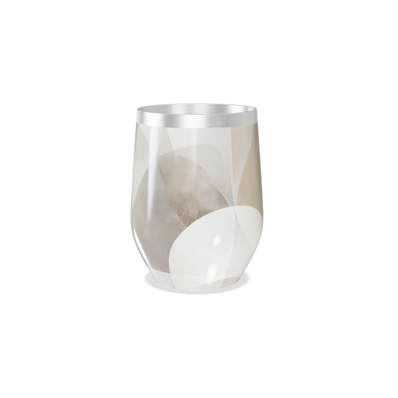 Copo Térmico Slim - Geométrico Bege Aço Inox