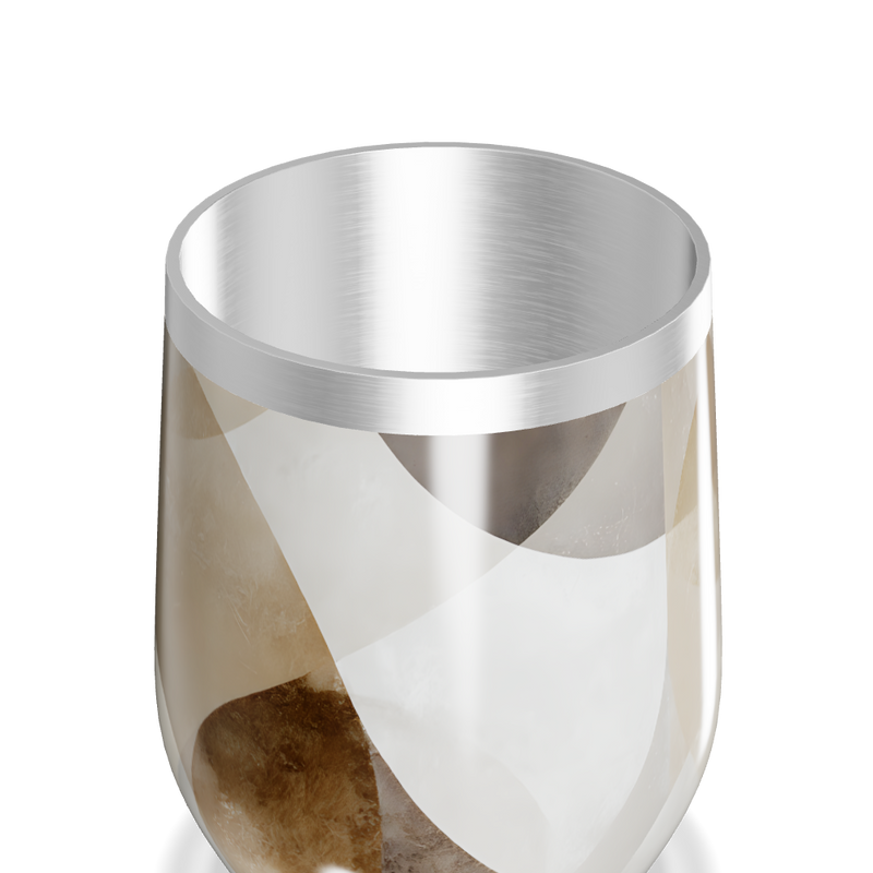 Copo Térmico Slim - Geométrico Bege Aço Inox