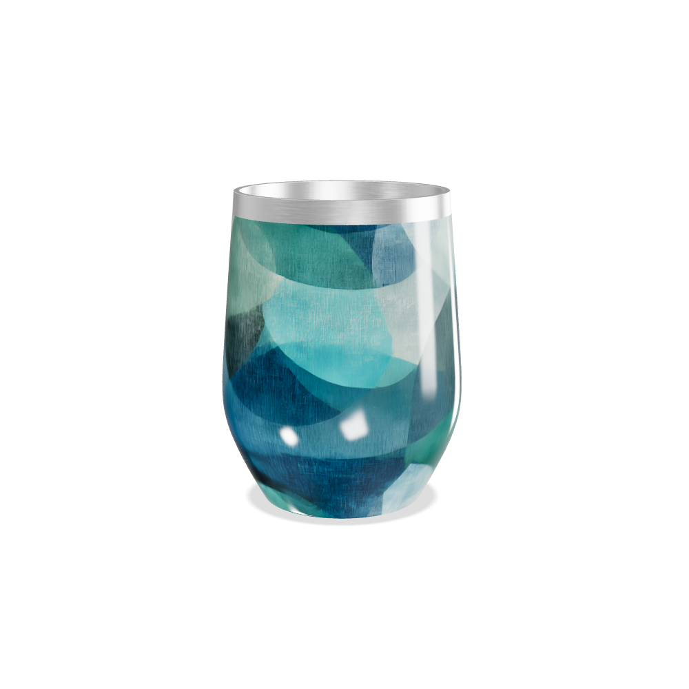 Copo Térmico Slim - Azul Geométrico Inox