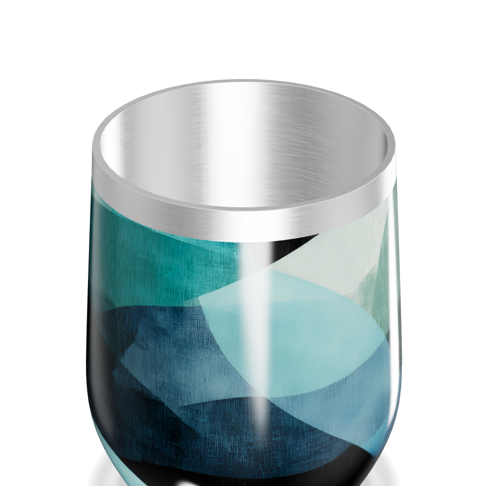 Copo Térmico Slim - Azul Geométrico Inox