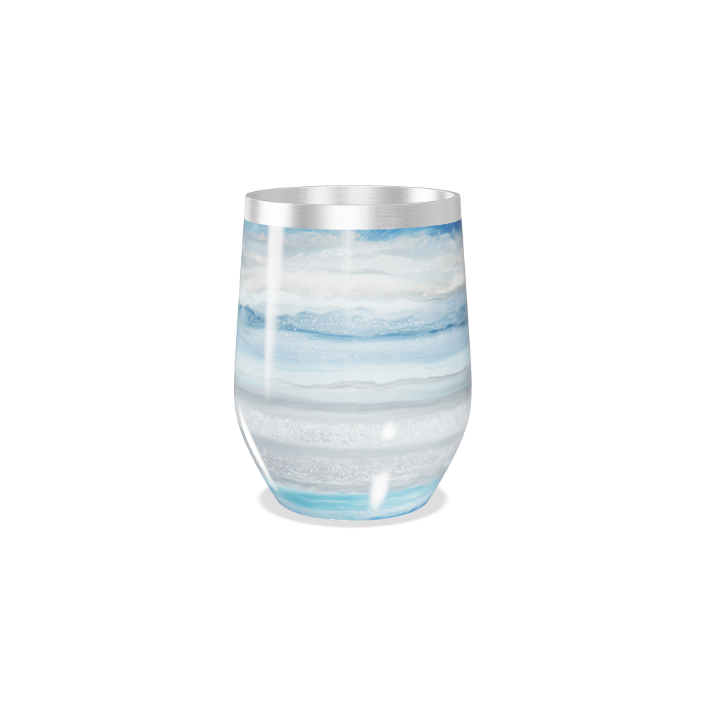 Copo Térmico Slim - Azul Marmorizado Inox