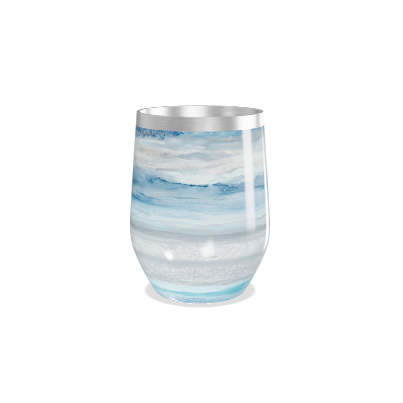 Copo Térmico Slim - Azul Marmorizado Inox