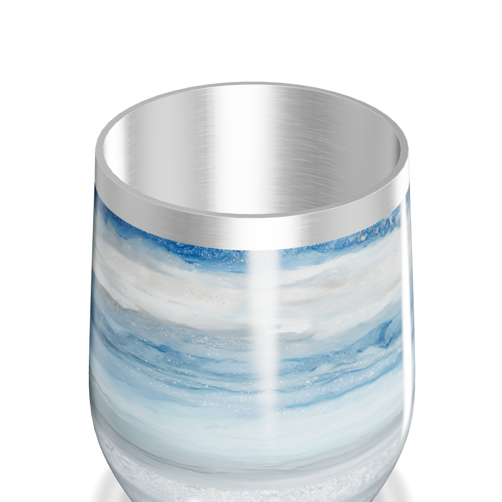 Copo Térmico Slim - Azul Marmorizado Inox