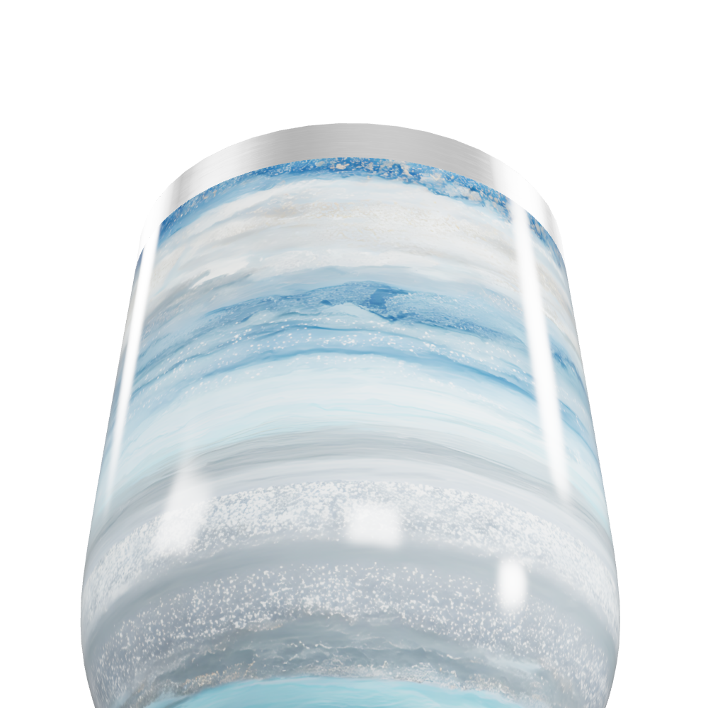 Copo Térmico Slim - Azul Marmorizado Inox