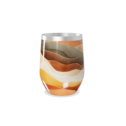 Copo Térmico Slim - Estampa Ondas Coloridas