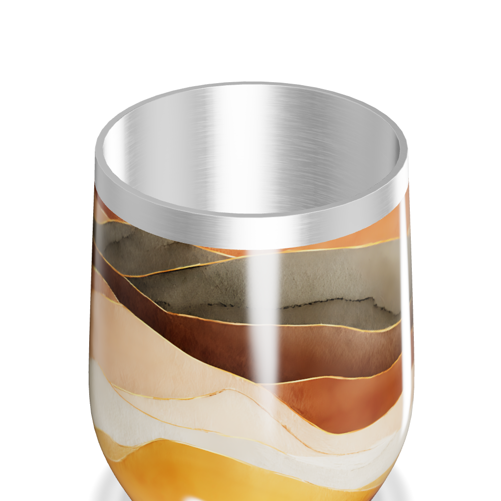 Copo Térmico Slim - Estampa Ondas Coloridas