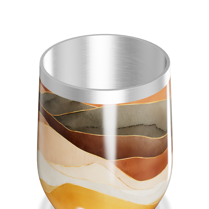 Copo Térmico Slim - Estampa Ondas Coloridas