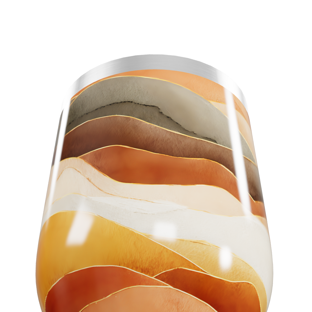 Copo Térmico Slim - Estampa Ondas Coloridas