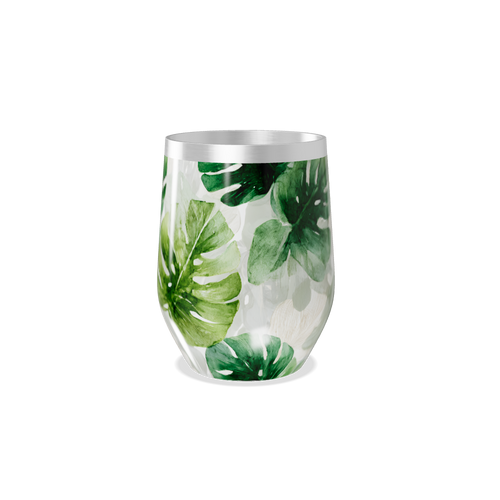 Copo Térmico Slim - Folhagens Verde Aço Inox