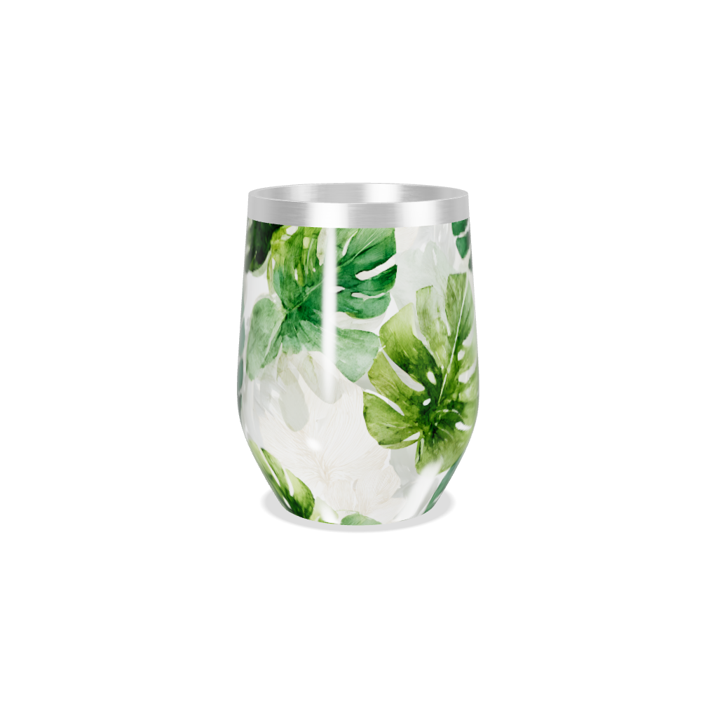 Copo Térmico Slim - Folhagens Verde Aço Inox