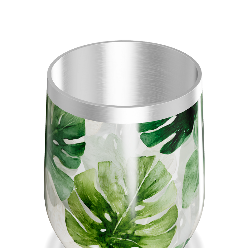 Copo Térmico Slim - Folhagens Verde Aço Inox