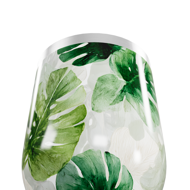 Copo Térmico Slim - Folhagens Verde Aço Inox