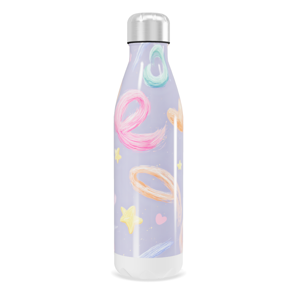 Garrafa Inox - Estampa Cores Pastel
