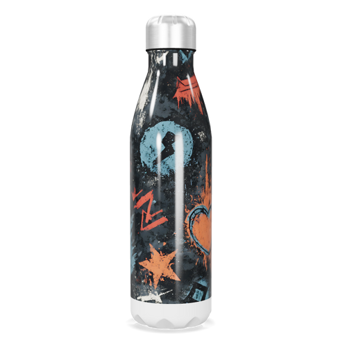 Garrafa Inox - Estampa Grafite Colorida