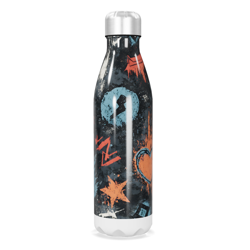 Garrafa Inox - Estampa Grafite Colorida