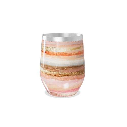 Copo Térmico Slim - Listrado Multicolorido Inox