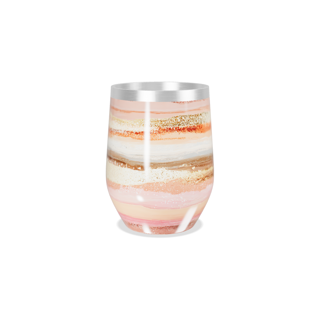 Copo Térmico Slim - Listrado Multicolorido Inox