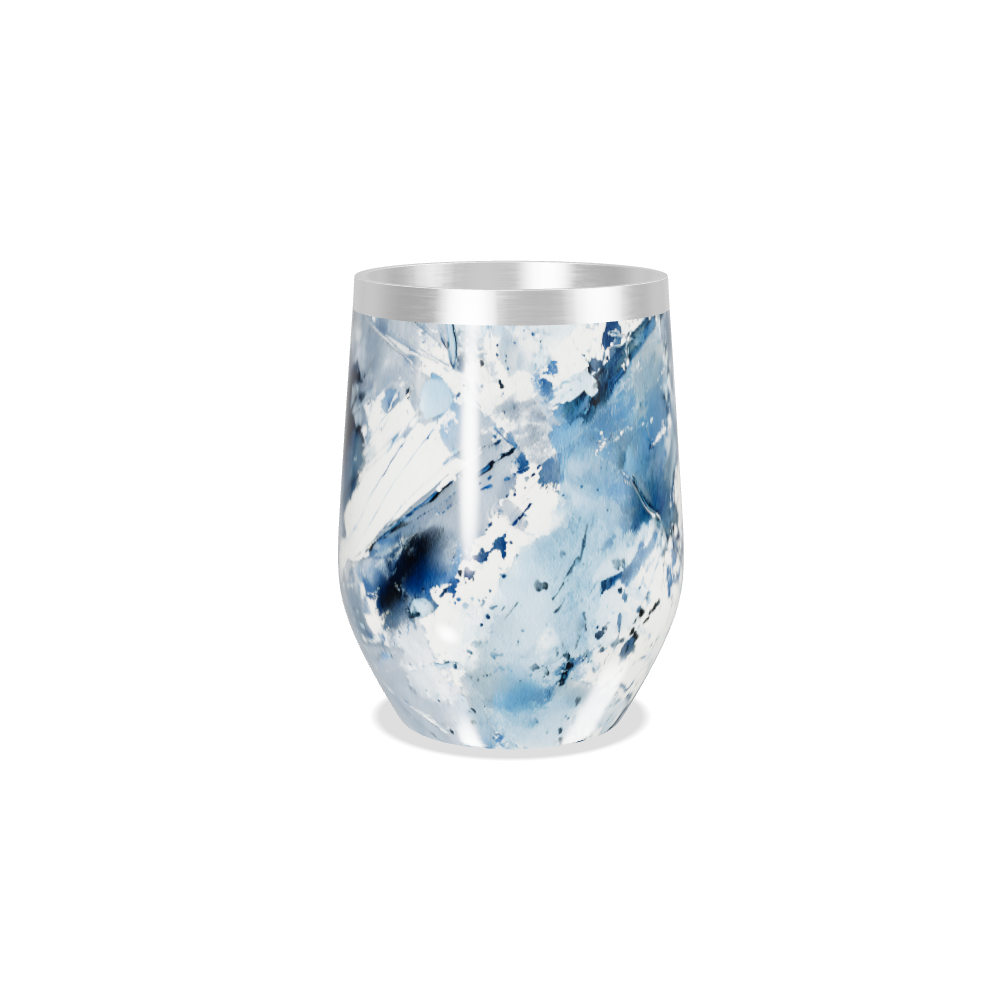 Copo Térmico Slim - Azul Mármore Aço Inox