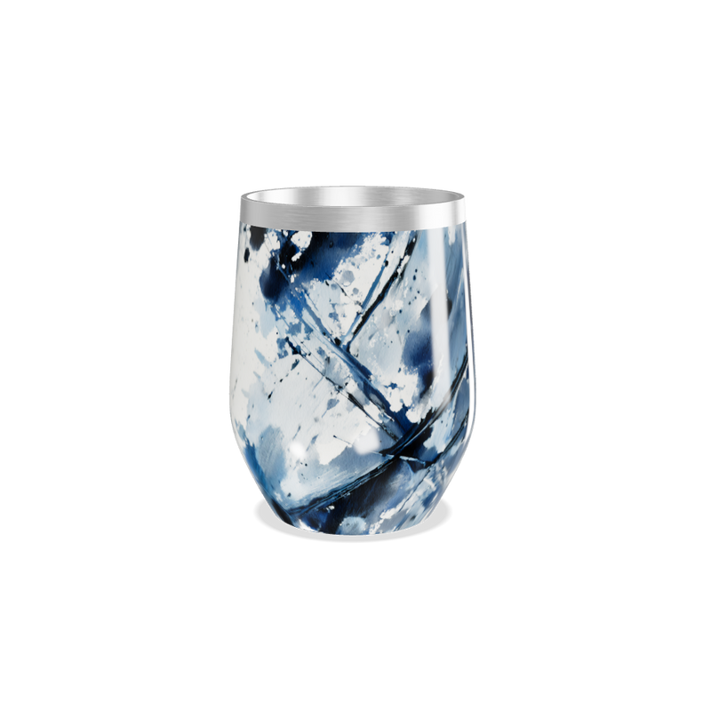 Copo Térmico Slim - Azul Mármore Aço Inox