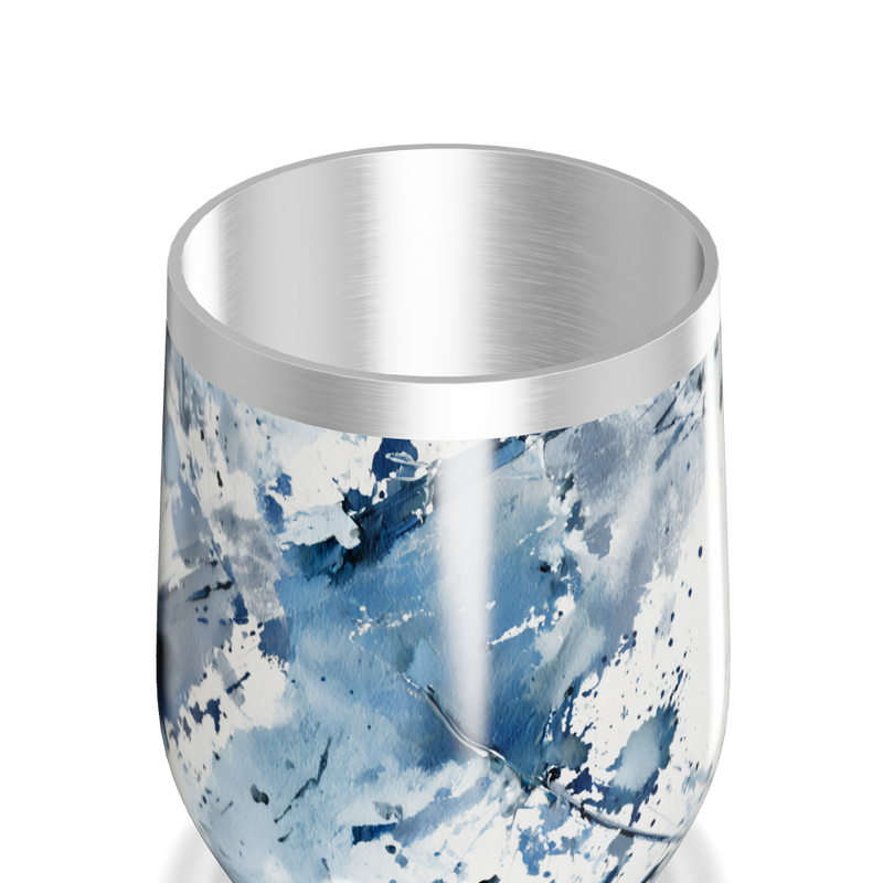 Copo Térmico Slim - Azul Mármore Aço Inox