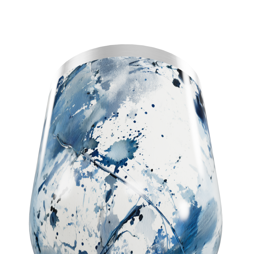 Copo Térmico Slim - Azul Mármore Aço Inox