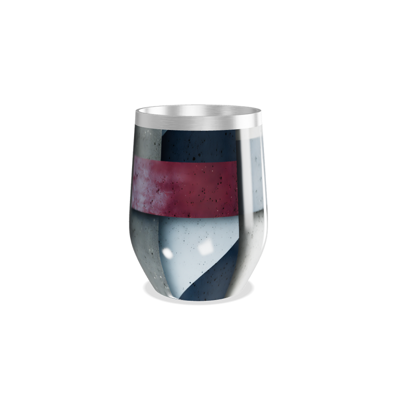 Copo Térmico Slim - Geométrico Azul e Cinza