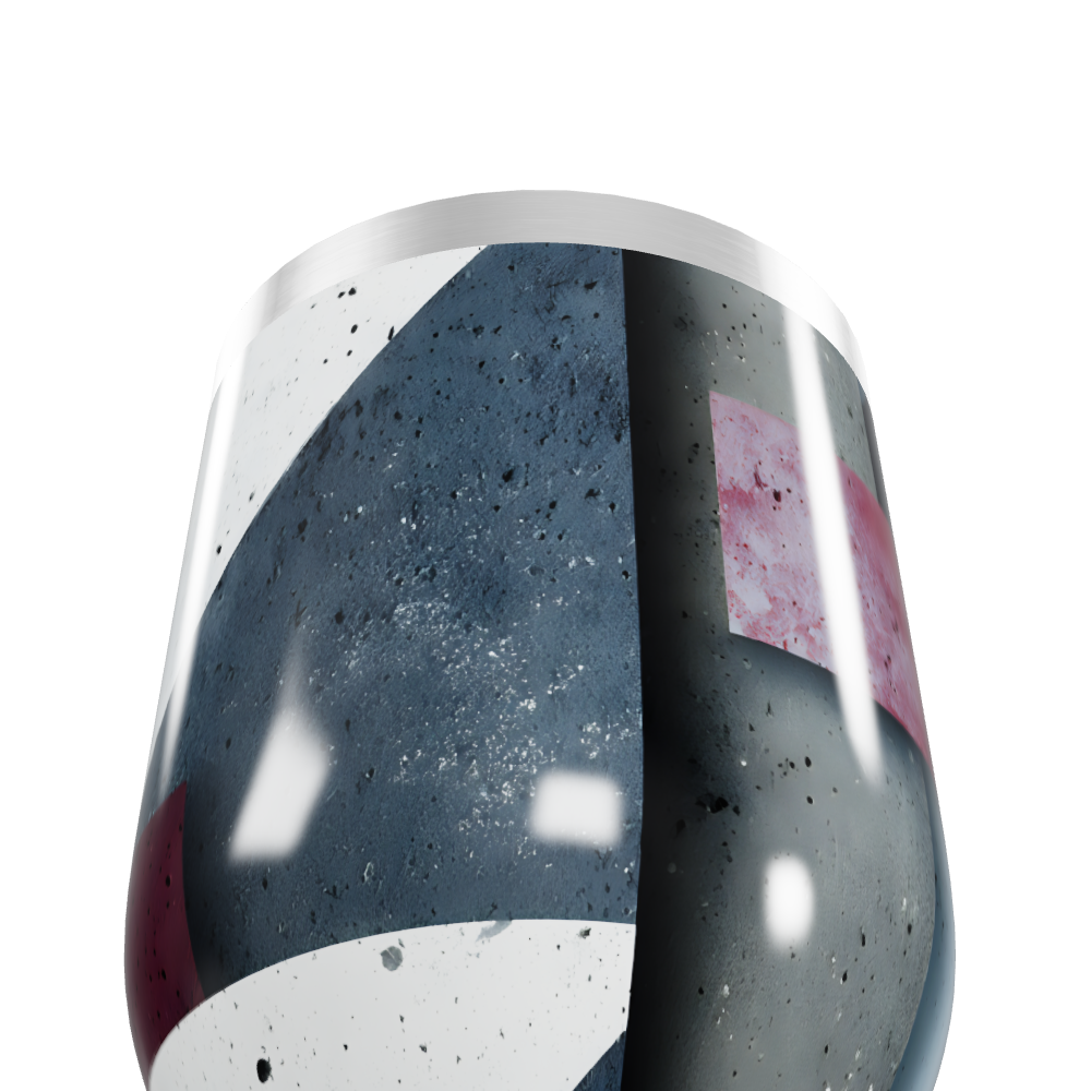 Copo Térmico Slim - Geométrico Azul e Cinza