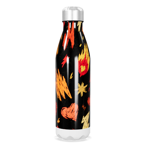 Garrafa Inox - Estampa Colorida Chamas