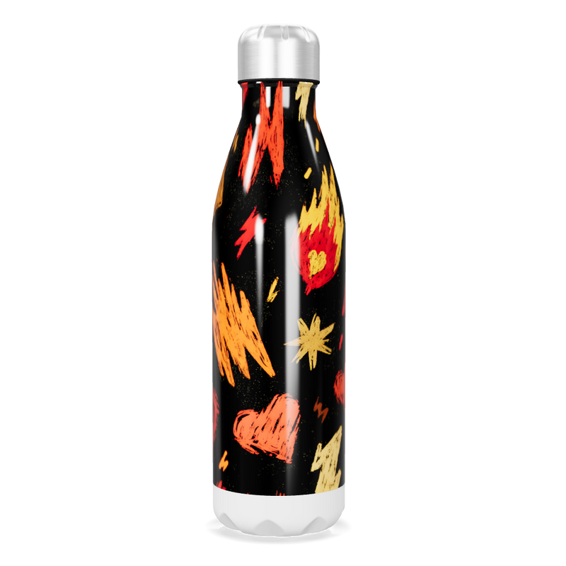 Garrafa Inox - Estampa Colorida Chamas