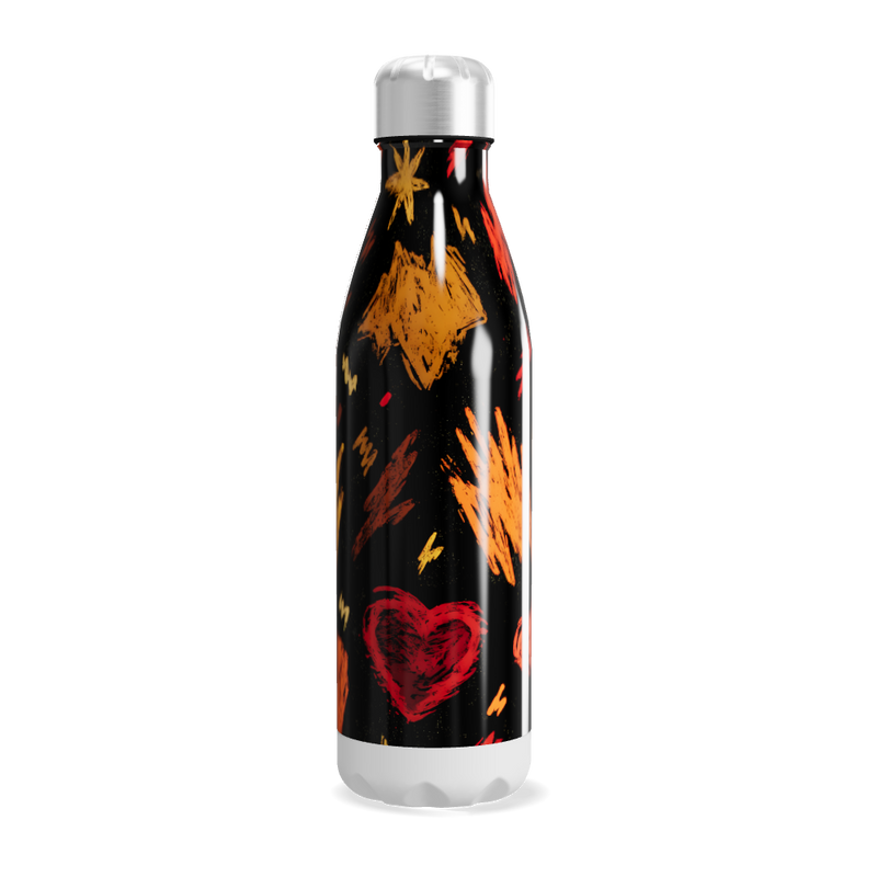 Garrafa Inox - Estampa Colorida Chamas