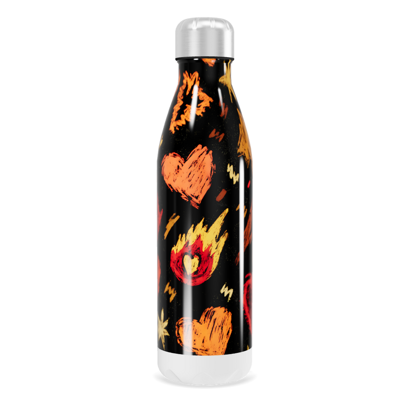 Garrafa Inox - Estampa Colorida Chamas