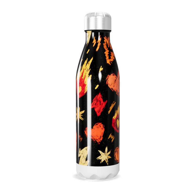 Garrafa Inox - Estampa Colorida Chamas
