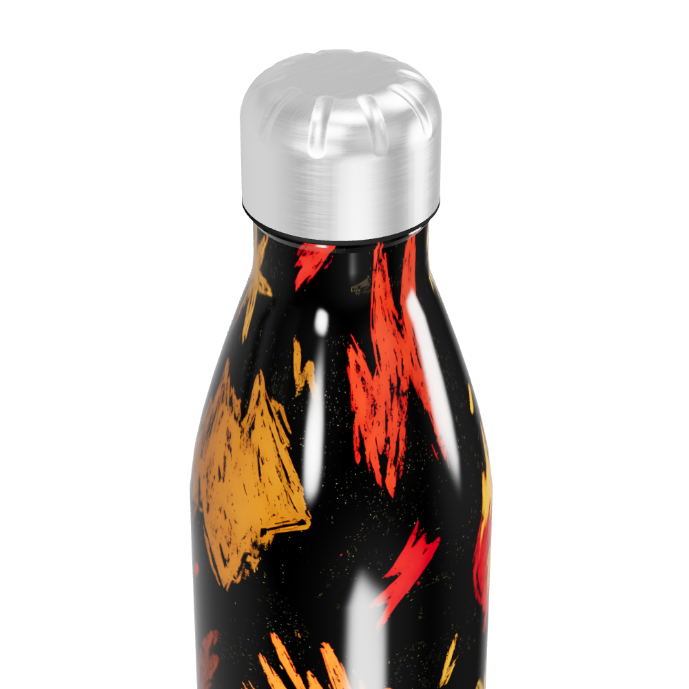 Garrafa Inox - Estampa Colorida Chamas