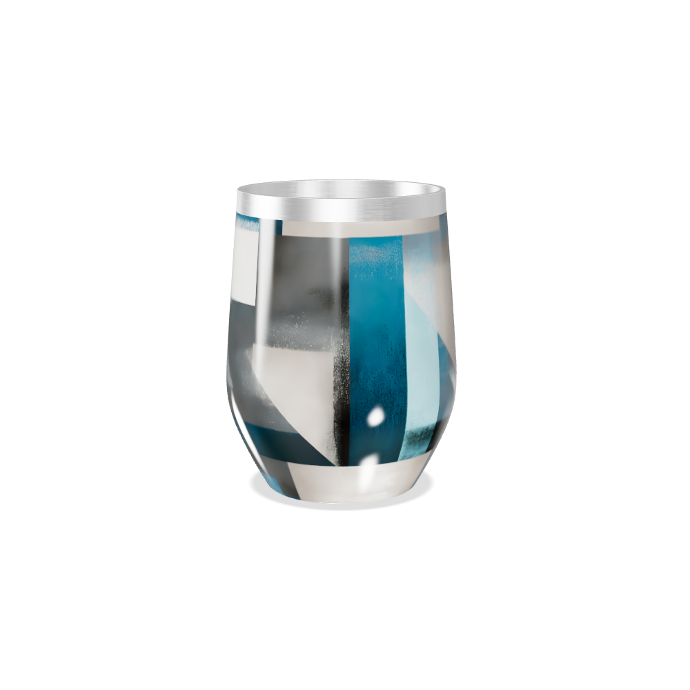 Copo Térmico Slim - Aço Inox Azul e Branco