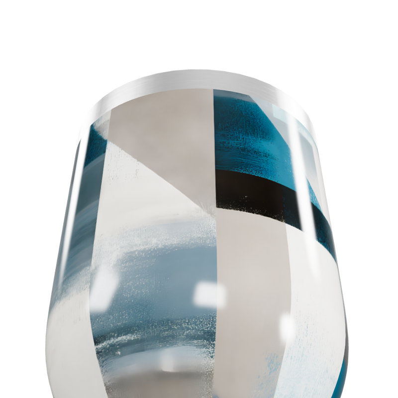 Copo Térmico Slim - Aço Inox Azul e Branco