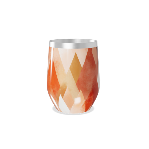 Copo Térmico Slim - Estampa Geométrica Laranja