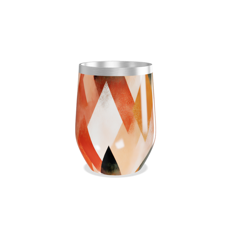 Copo Térmico Slim - Estampa Geométrica Laranja