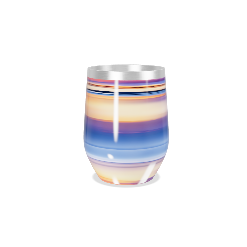 Copo Térmico Slim - Listras Multicoloridas Aço