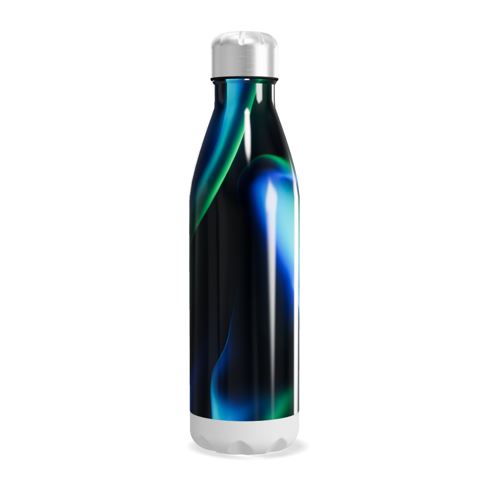 Garrafa Inox Estampa Azul-Verde