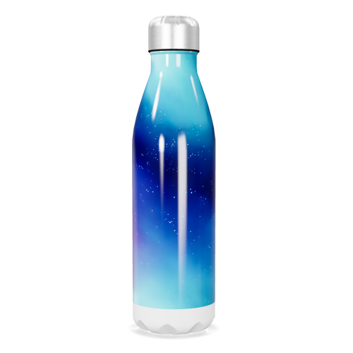 Garrafa Inox - Estampa Galáxia Azul