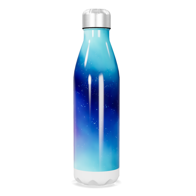 Garrafa Inox - Estampa Galáxia Azul